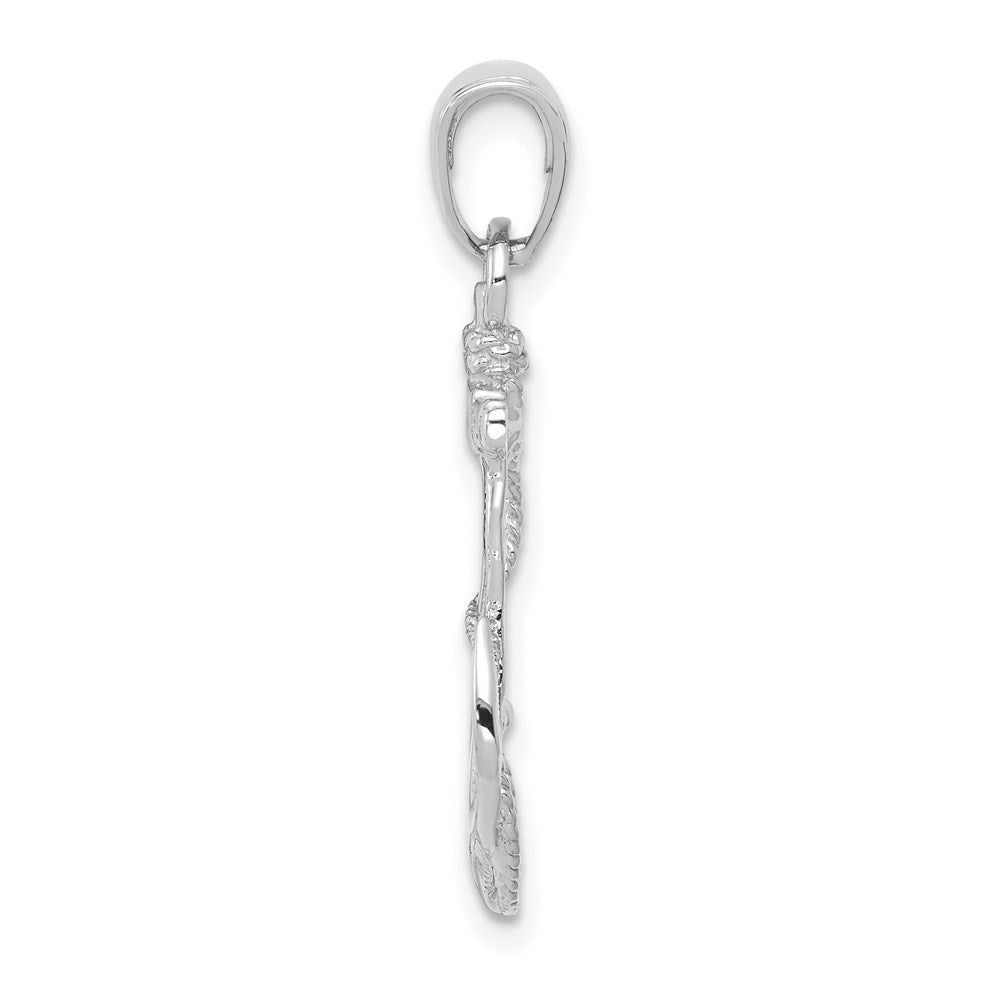 Solid Polished Anchor with Rope Pendant - WBC