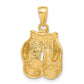 Solid Polished Open-Backed Boxing Gloves Pendant - WBC