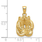 Solid Polished Open-Backed Boxing Gloves Pendant - WBC