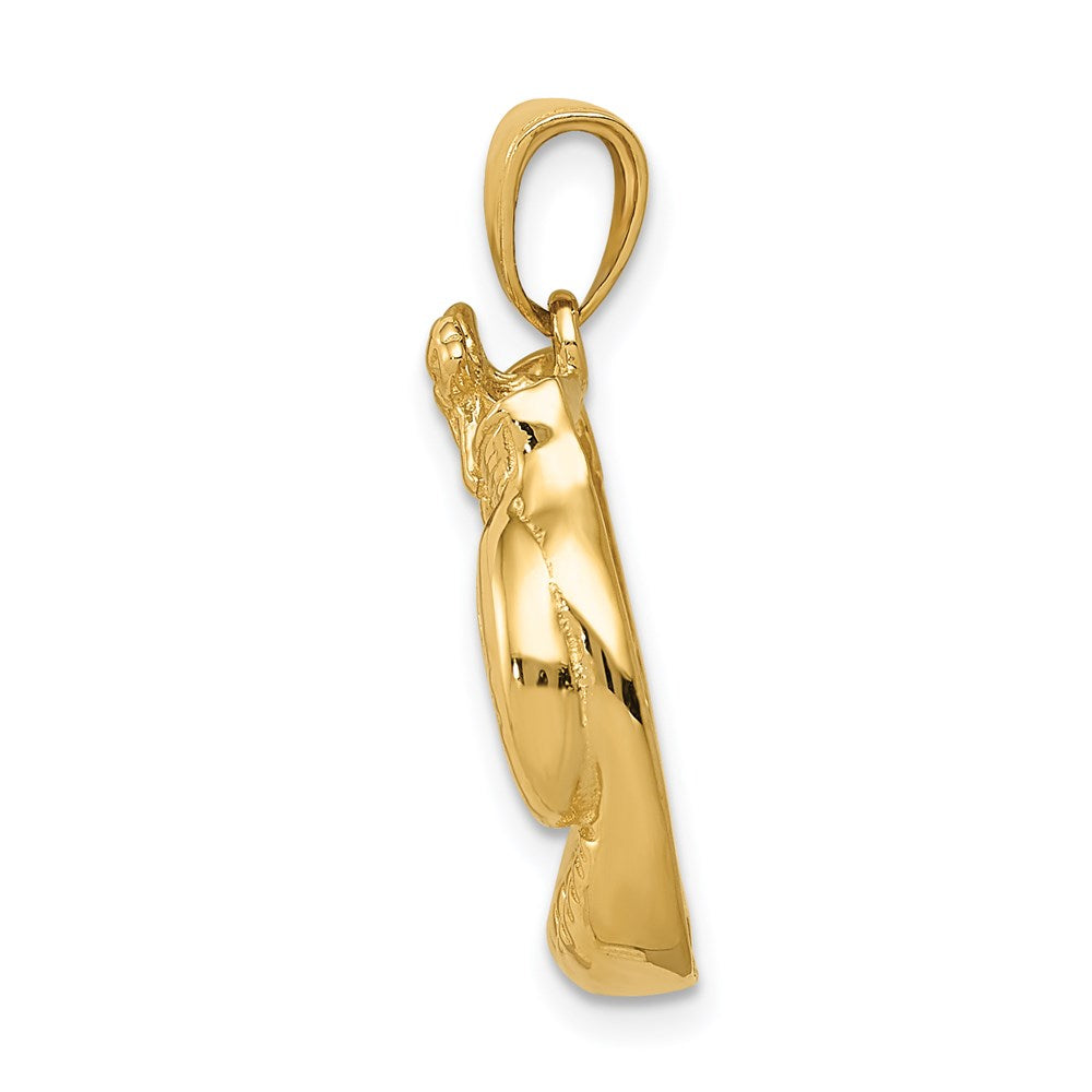 Solid Polished Open-Backed Boxing Gloves Pendant - WBC