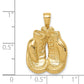 Solid Polished Open-Backed Boxing Gloves Pendant - WBC