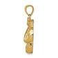 Solid Polished Open-Backed Boxing Gloves Pendant - WBC