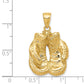 Solid Polished Open-Backed Boxing Gloves Pendant - WBC