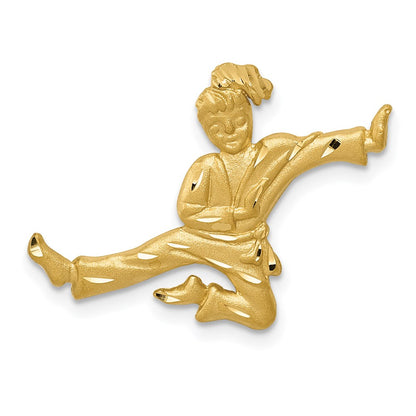Satin Diamond-cut Open-Backed Karate Female Chain Slide - WBC