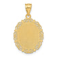 Solid Satin Polished Cancer Zodiac Oval Pendant - WBC