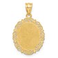 Solid Satin Polished Capricorn Zodiac Oval Pendant - WBC