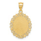 Solid Satin Polished Aquarius Zodiac Oval Pendant - WBC
