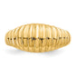 High Polished Ribbed Dome Ring - WBC