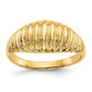 High Polished Ribbed Dome Ring - WBC