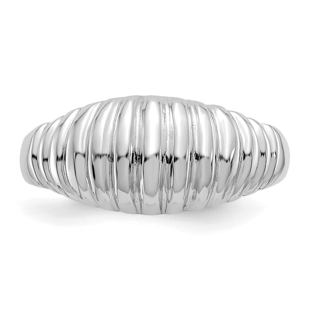 High Polished Ribbed Dome Ring - WBC