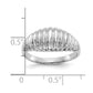High Polished Ribbed Dome Ring - WBC