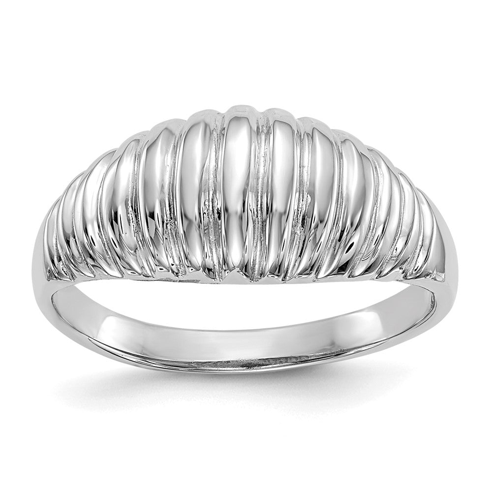 High Polished Ribbed Dome Ring - WBC