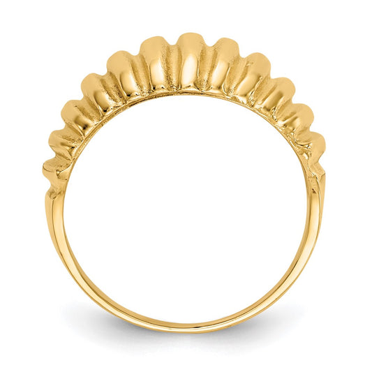 High Polished Ribbed Dome Ring - WBC