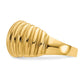 High Polished Ribbed Dome Ring - WBC