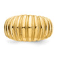 High Polished Ribbed Dome Ring - WBC