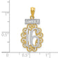 with Rhodium Filigree SWEET 16 Pendant - WBC