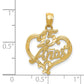 Diamond-cut 15 ANOS Heart Pendant - WBC