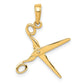 3-D Moveable Scissors Pendant - WBC