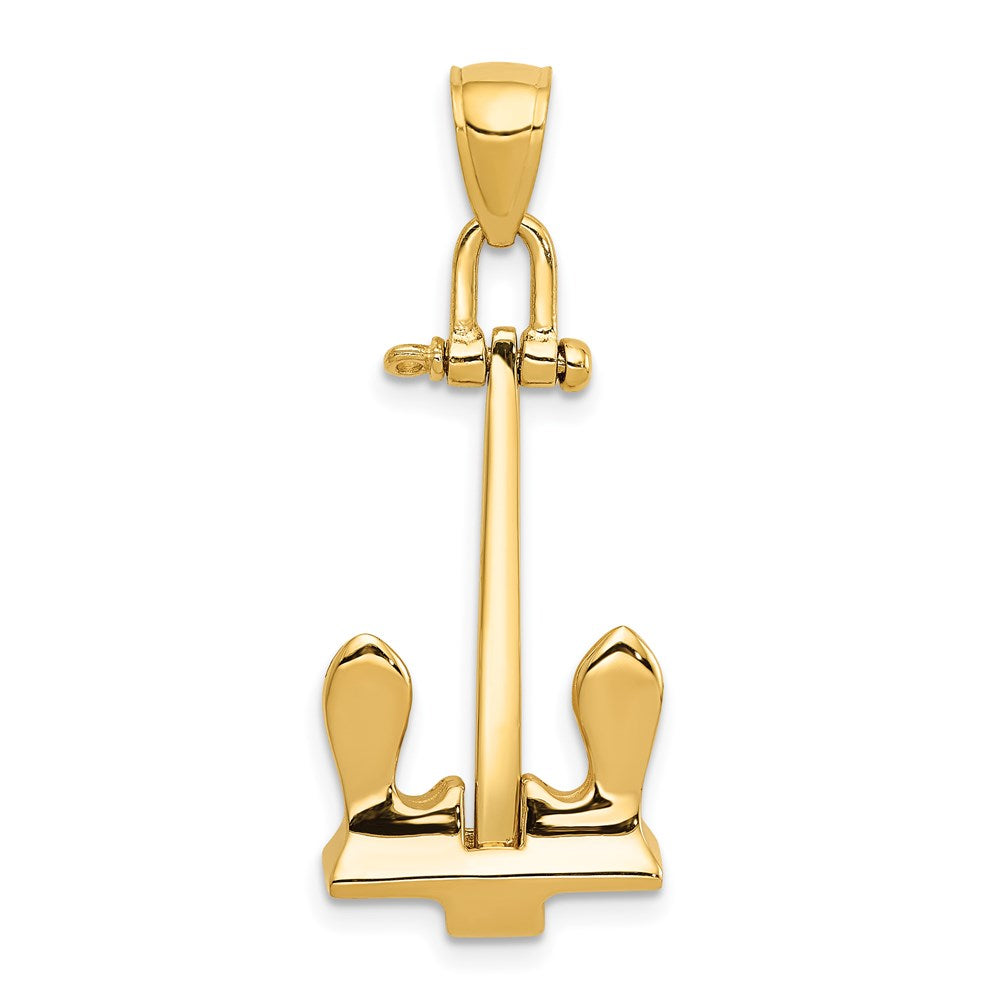 3-D T-Bar Style Anchor Pendant - WBC
