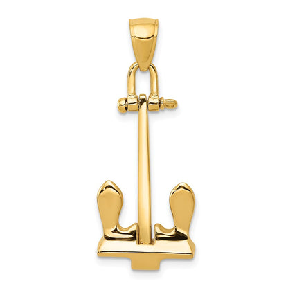 3-D T-Bar Style Anchor Pendant - WBC