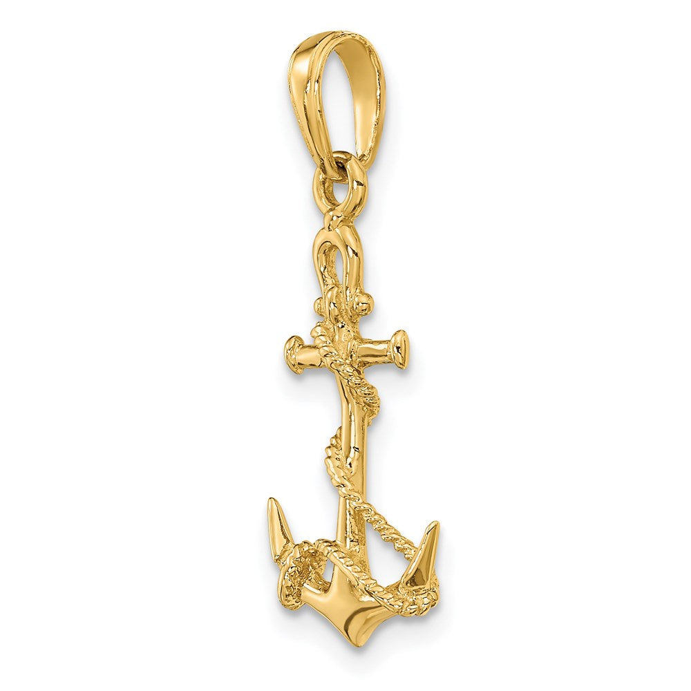 3-D Anchor with Shackle and Entwined Rope Pendant - WBC