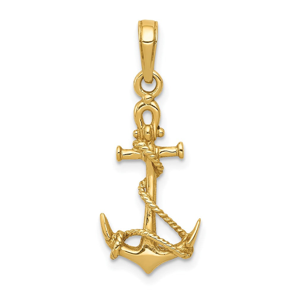 3-D Anchor with Shackle and Entwined Rope Pendant - WBC