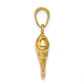 Polished 3-D Puffed Dolphin Pendant - WBC
