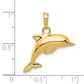 Polished 3-D Puffed Dolphin Pendant - WBC
