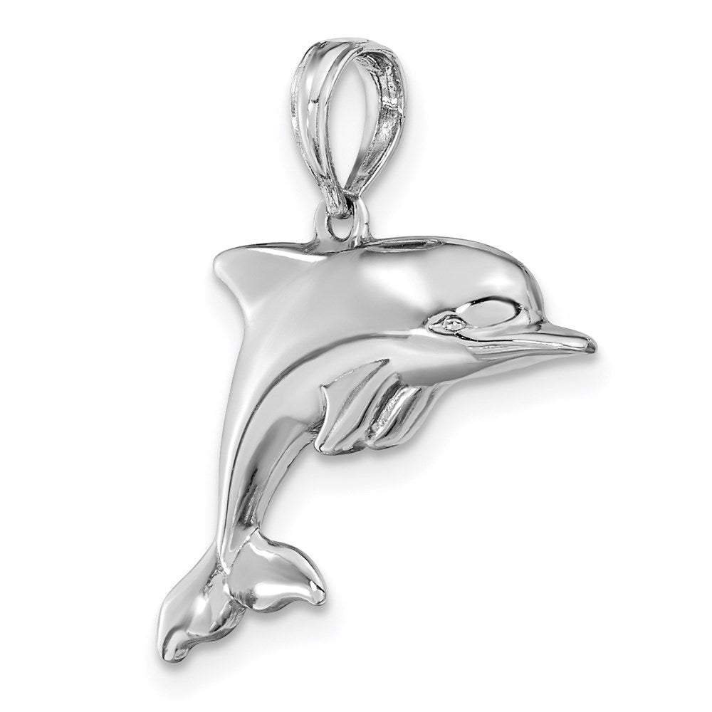 3-D Puffed Dolphin Pendant - WBC