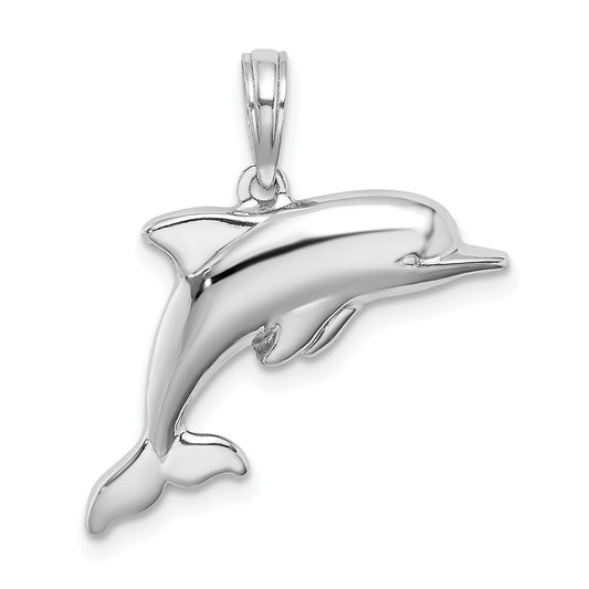 3-D Puffed Dolphin Pendant - WBC