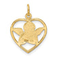 Cut-out Angel in Heart Charm - WBC