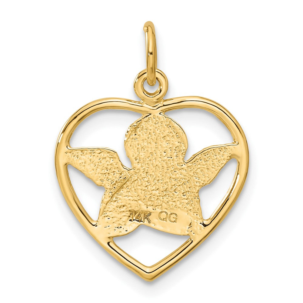Cut-out Angel in Heart Charm - WBC