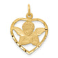 Cut-out Angel in Heart Charm - WBC
