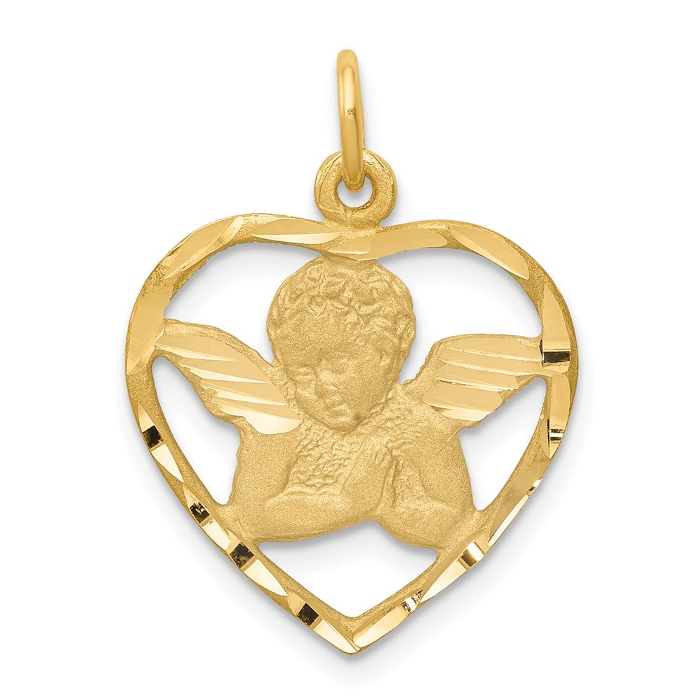 Cut-out Angel in Heart Charm - WBC
