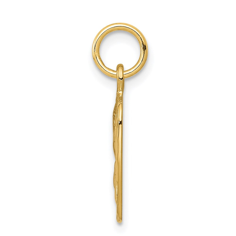 Satin and Diamond-Cut Angel Square Charm - WBC