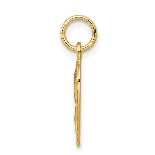 Satin and Diamond-Cut Angel Square Charm - WBC