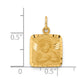 Satin and Diamond-Cut Angel Square Charm - WBC