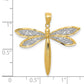 and Rhodium Dragonfly Pendant - WBC