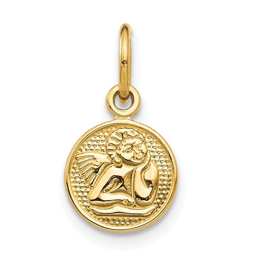 Small Polished Angel Round Charm - WBC