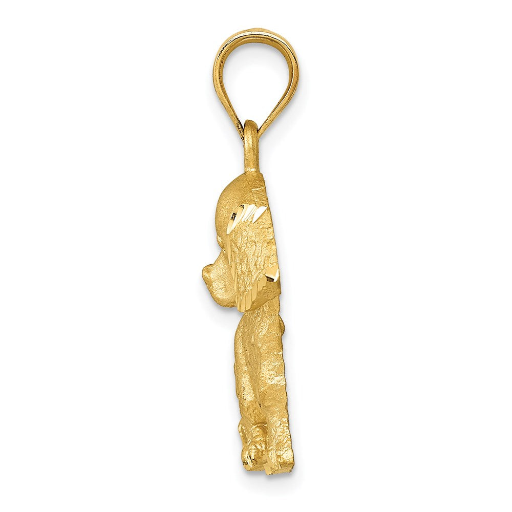 Satin Diamond-cut Dog Charm - WBC