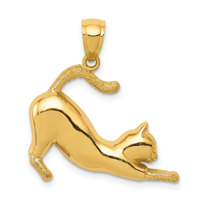 Stretching Cat Pendant - WBC