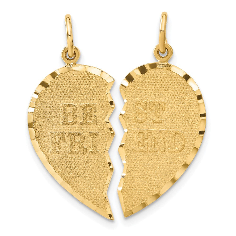 BEST FRIEND Diamond-cut 2-piece Charm - WBC