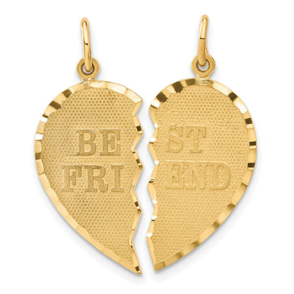 BEST FRIEND Diamond-cut 2-piece Charm - WBC