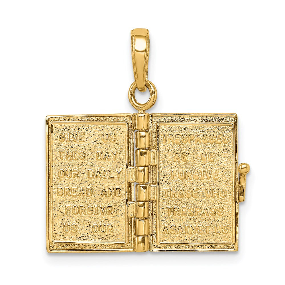 3-D HOLY BIBLE with Lord's Prayer and Moveable Pages Pendant - WBC