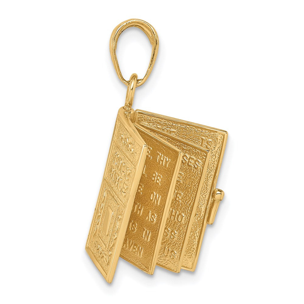 3-D HOLY BIBLE with Lord's Prayer and Moveable Pages Pendant - WBC