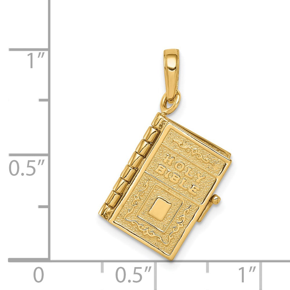 3-D HOLY BIBLE with Lord's Prayer and Moveable Pages Pendant - WBC