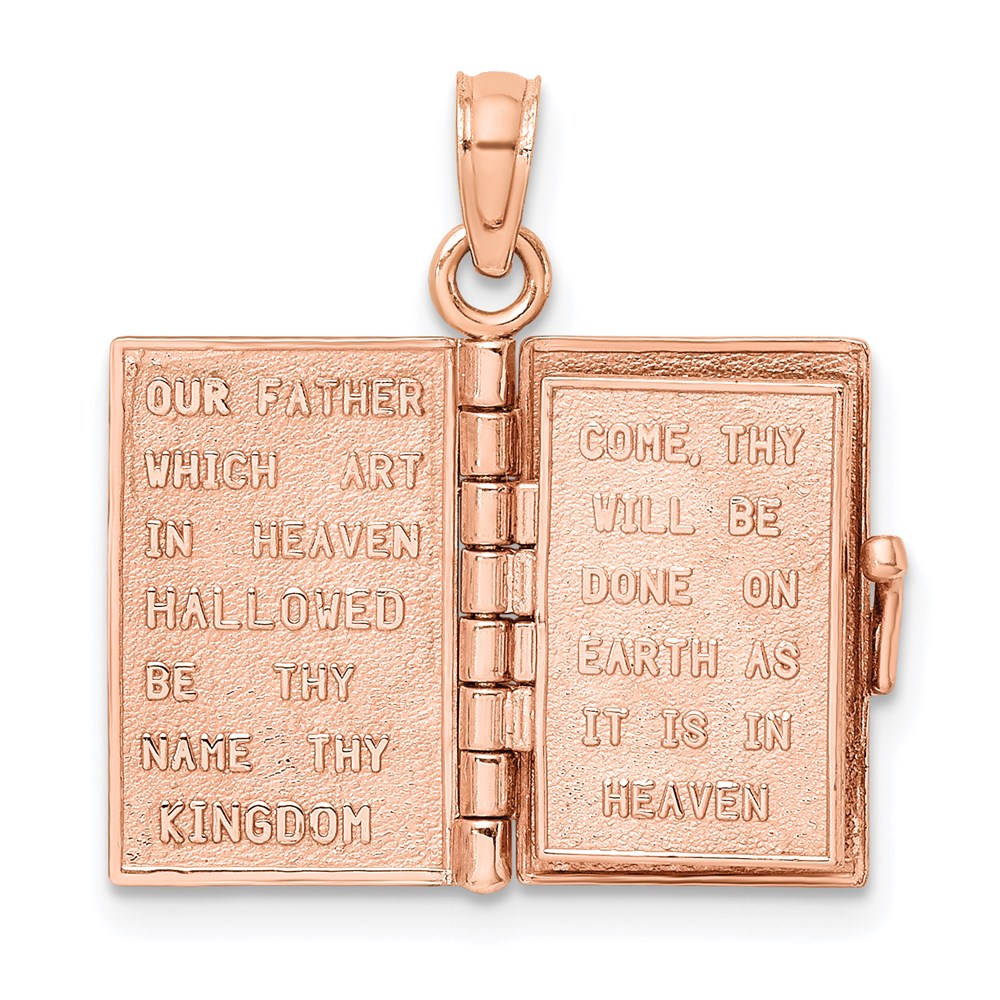3-D HOLY BIBLE with Lord's Prayer and Moveable Pages Pendant - WBC