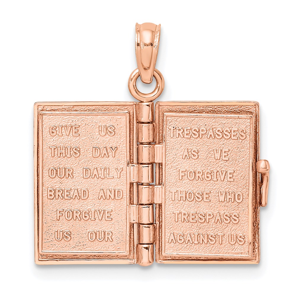 3-D HOLY BIBLE with Lord's Prayer and Moveable Pages Pendant - WBC