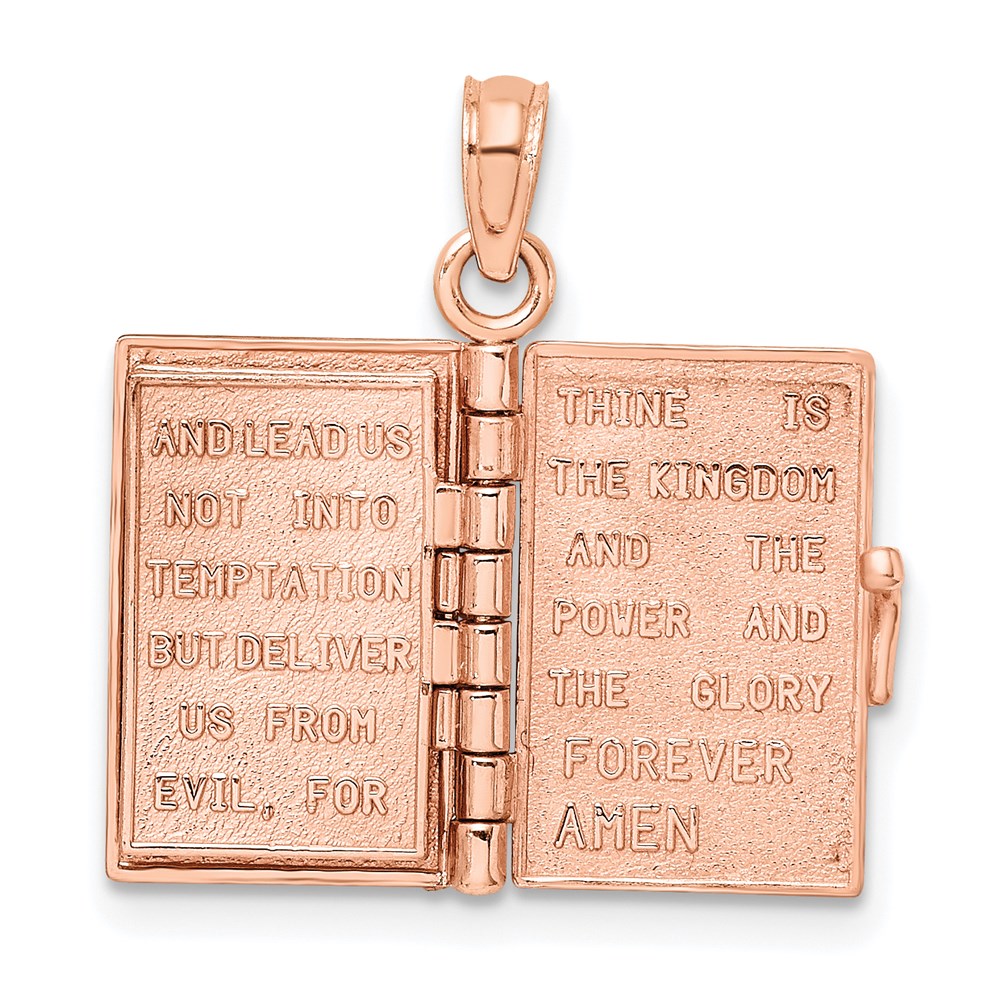 3-D HOLY BIBLE with Lord's Prayer and Moveable Pages Pendant - WBC
