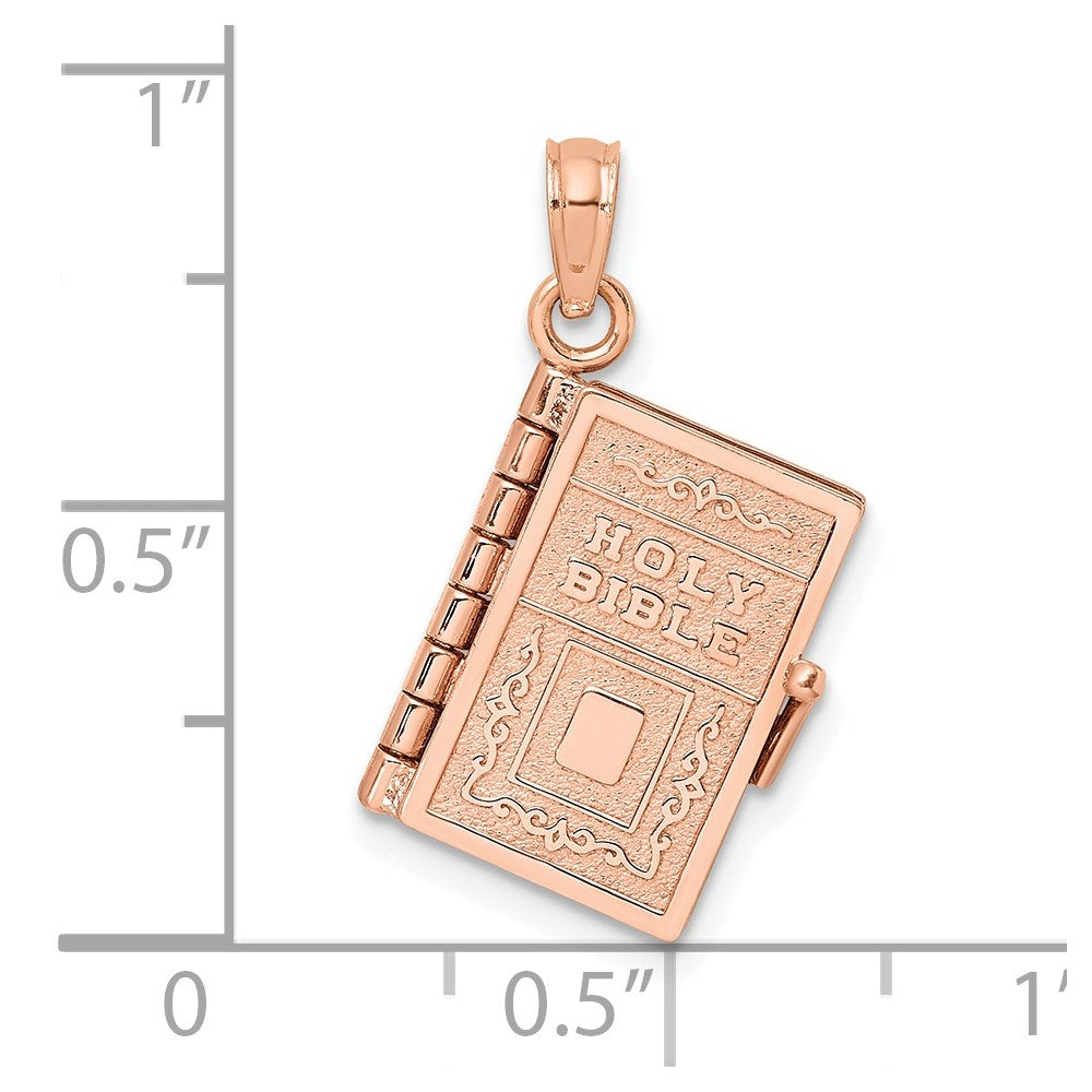 3-D HOLY BIBLE with Lord's Prayer and Moveable Pages Pendant - WBC